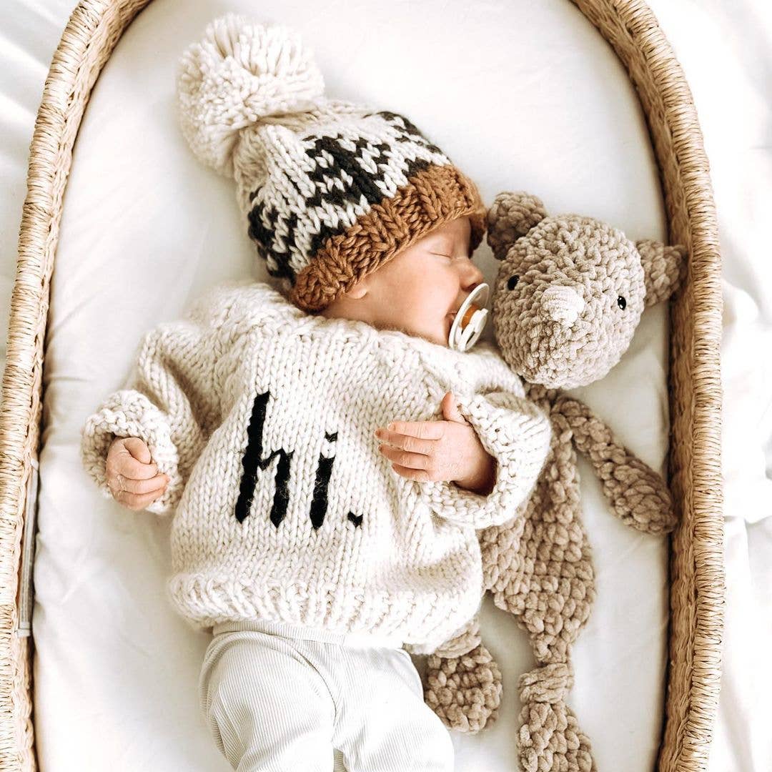 Hi. Black Crew Neck Sweater Baby & Toddler