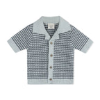 Miles Wave Textured Baby Shirt & Shorts Set (Organic Cotton)