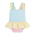 Girls' Seersucker Ric Rac Swimsuit