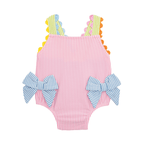 Seersucker Bow One Piece Swimsuit