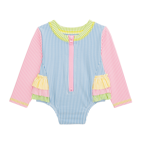 Seersucker Baby Rash Guard