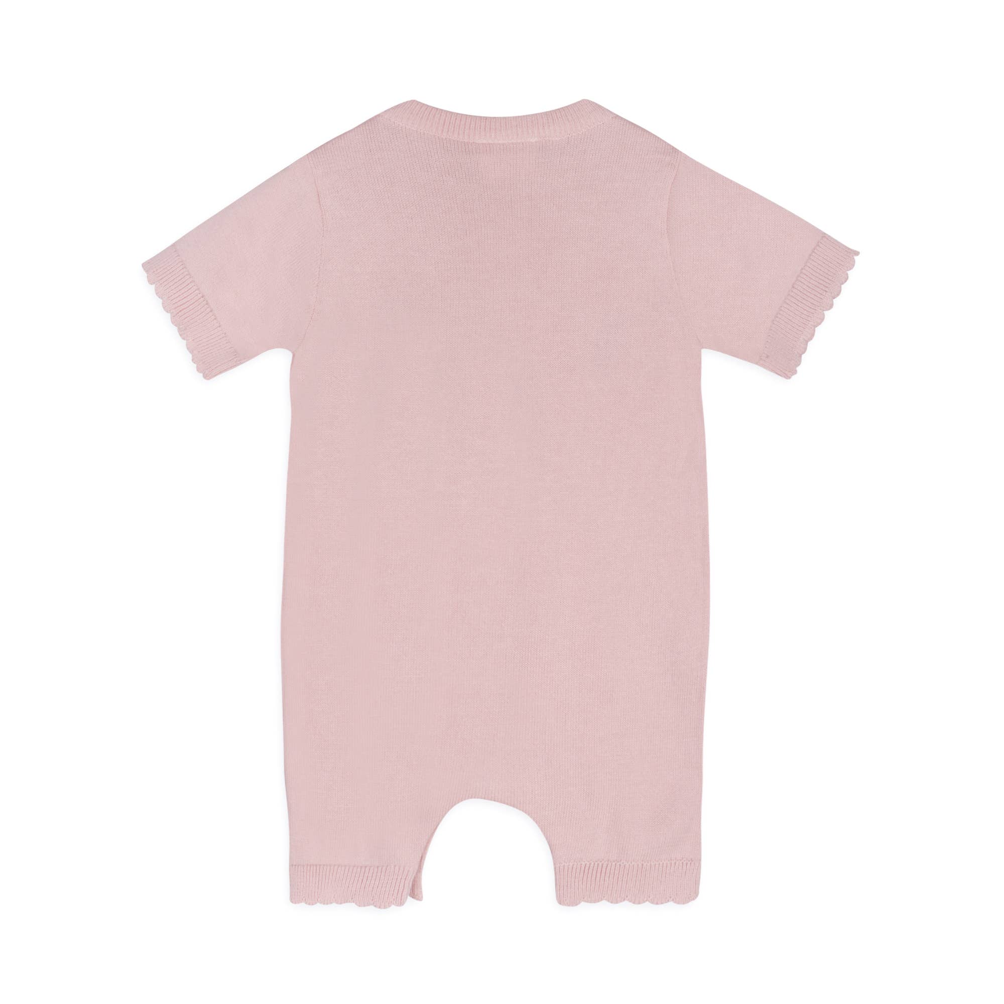 Furry Bunny Embroidered Baby Knit Romper (Organic Cotton)