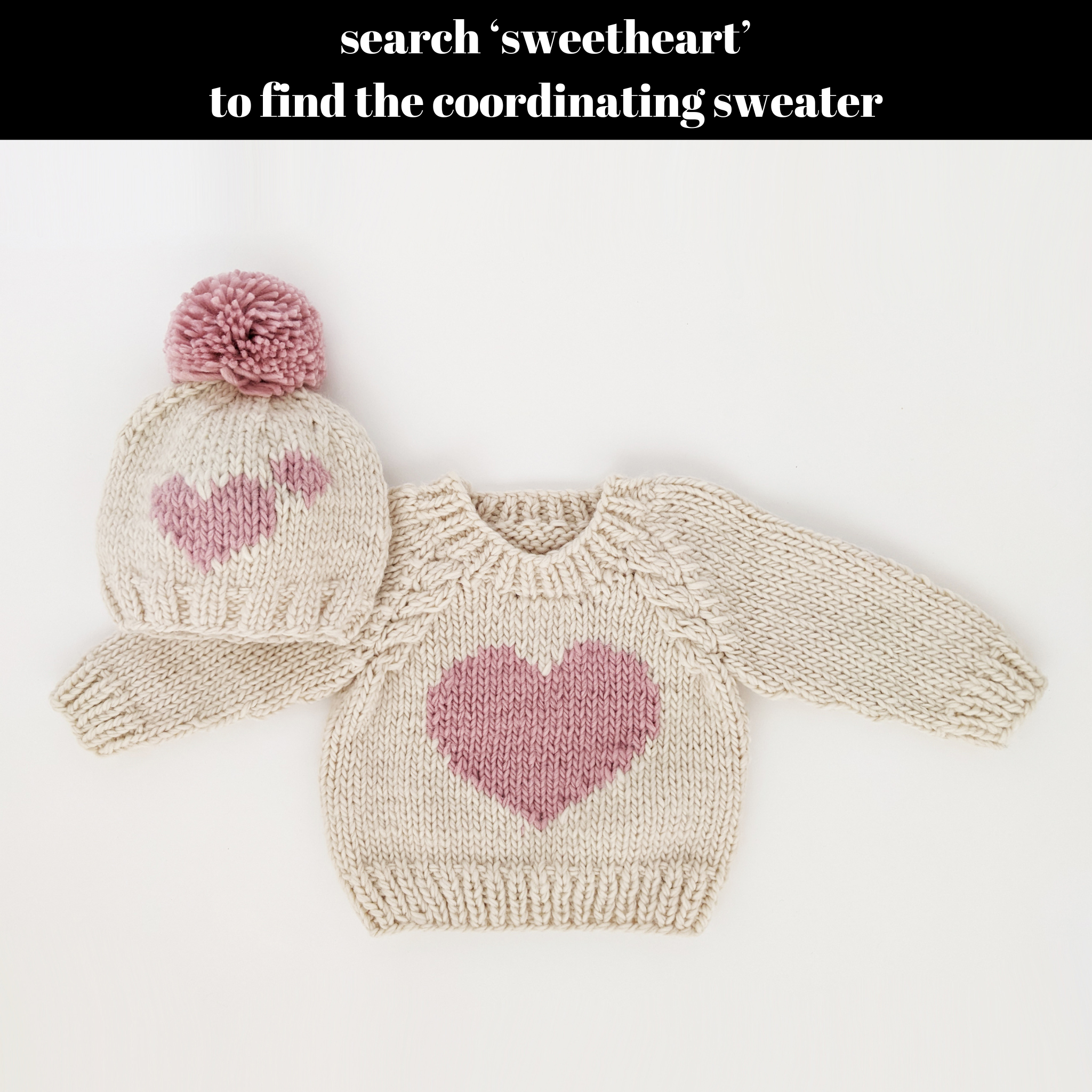 Sweetheart Knit Beanie Hat Rosy Baby & Kids