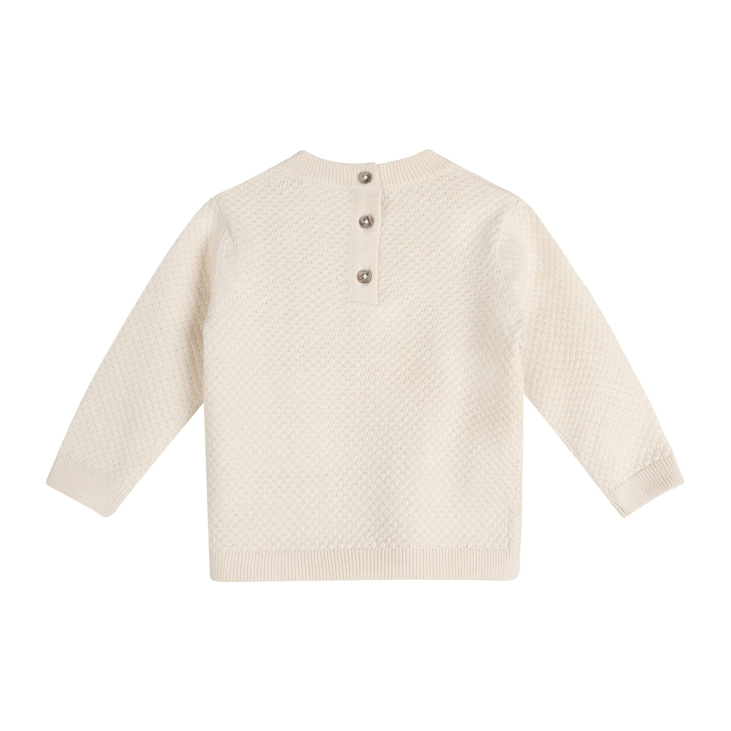 Ella Bow Knit Baby Pullover Sweater (Organic Cotton)