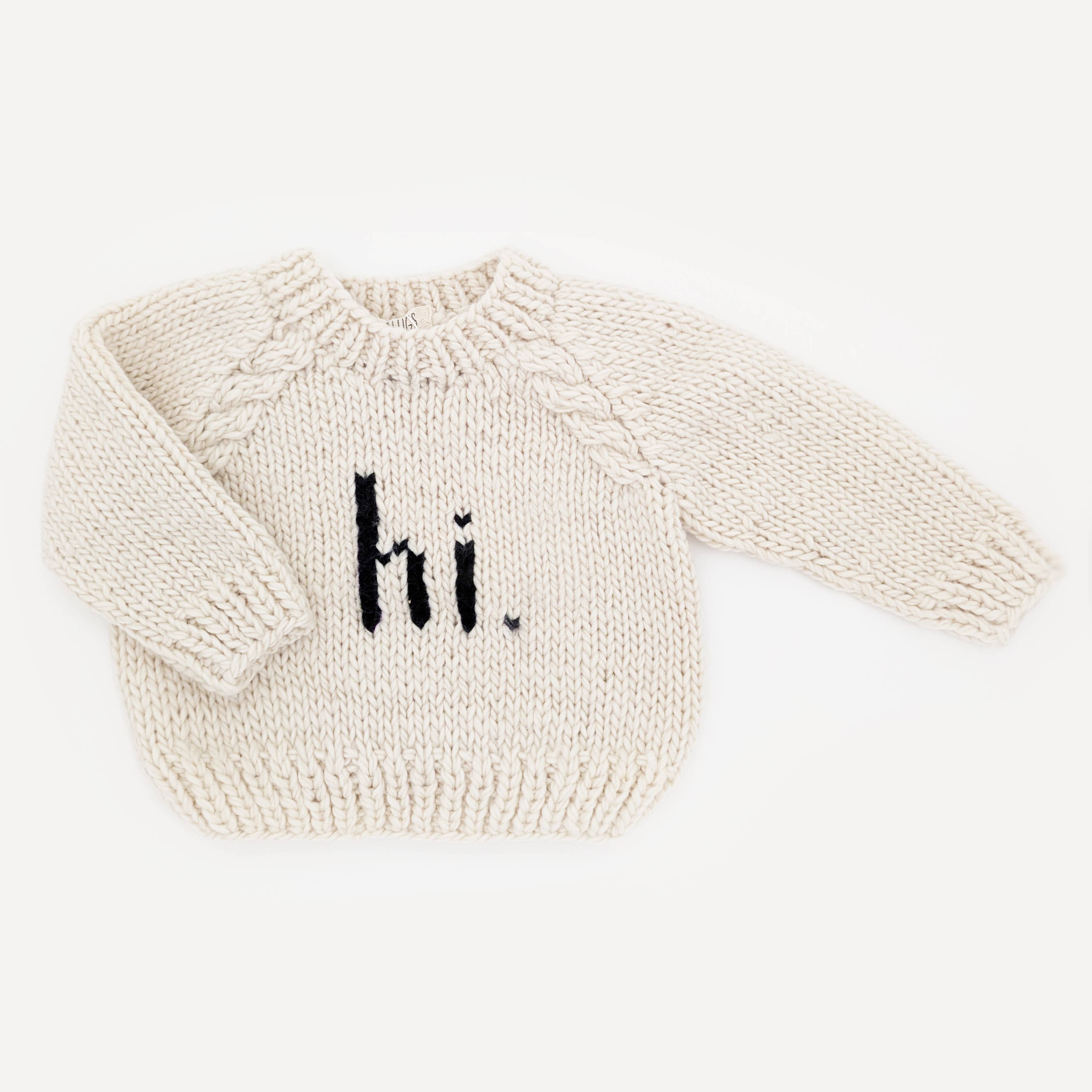Hi. Black Crew Neck Sweater Baby & Toddler