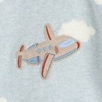 Airplane Applique Baby Knit Pullover & Pant Set (Organic)