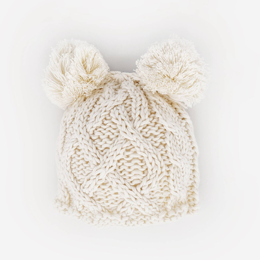 Newborn Double Pom Pom Beanie