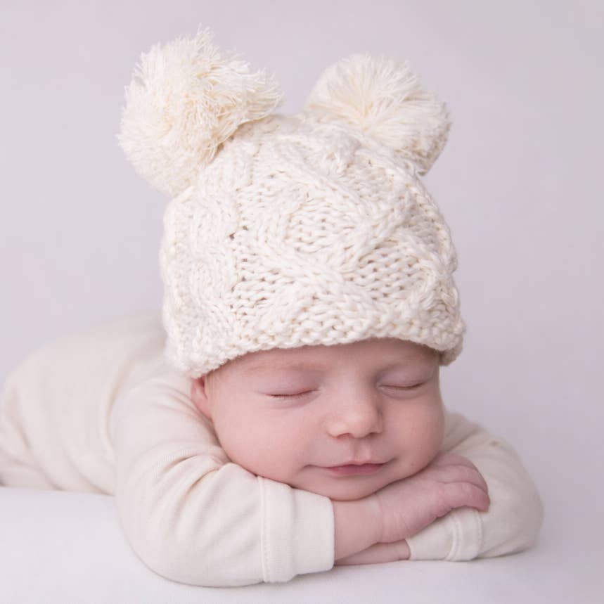 Newborn Double Pom Pom Beanie