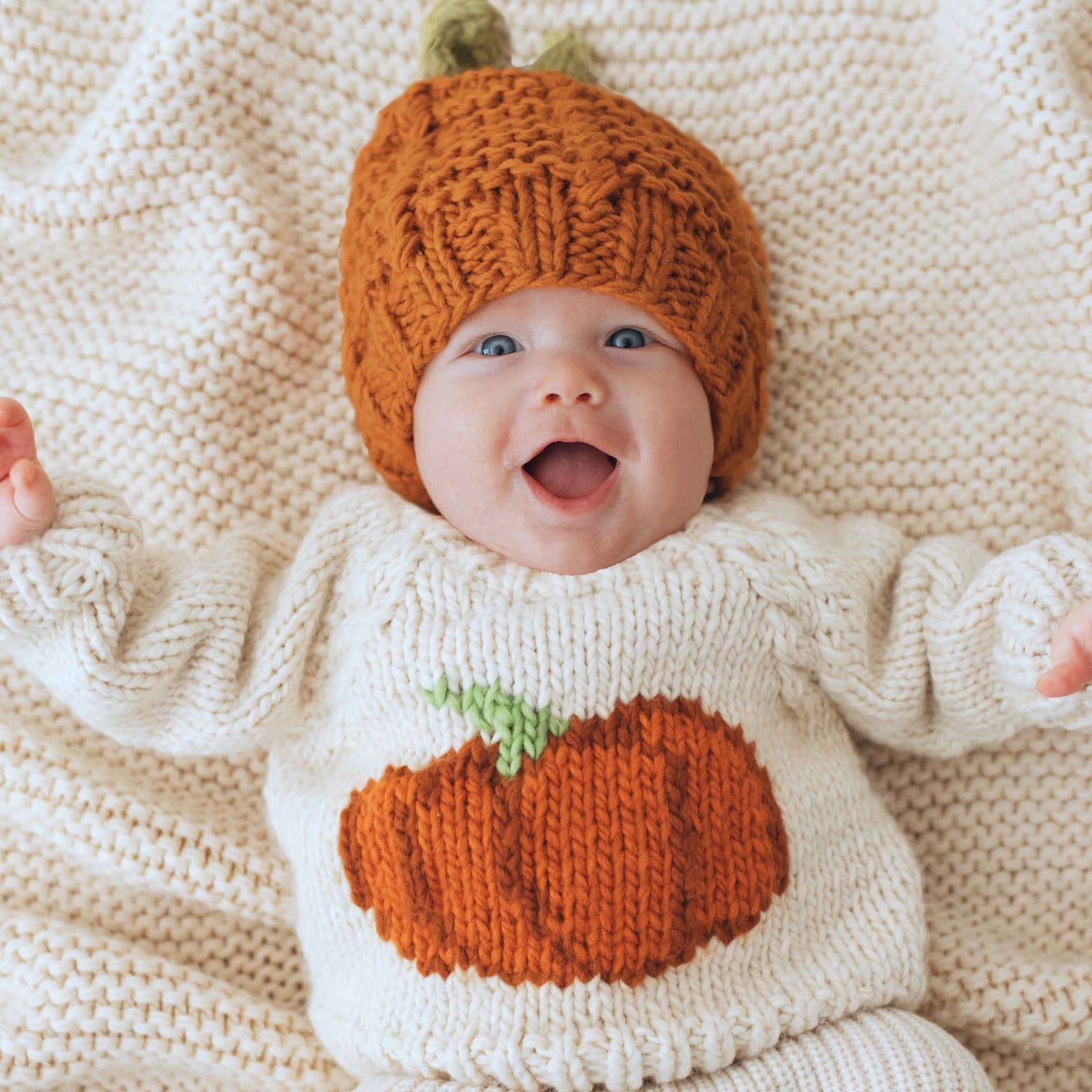 Pumpkin Knit Beanie Hat