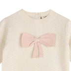 Ella Bow Knit Baby Pullover Sweater (Organic Cotton)