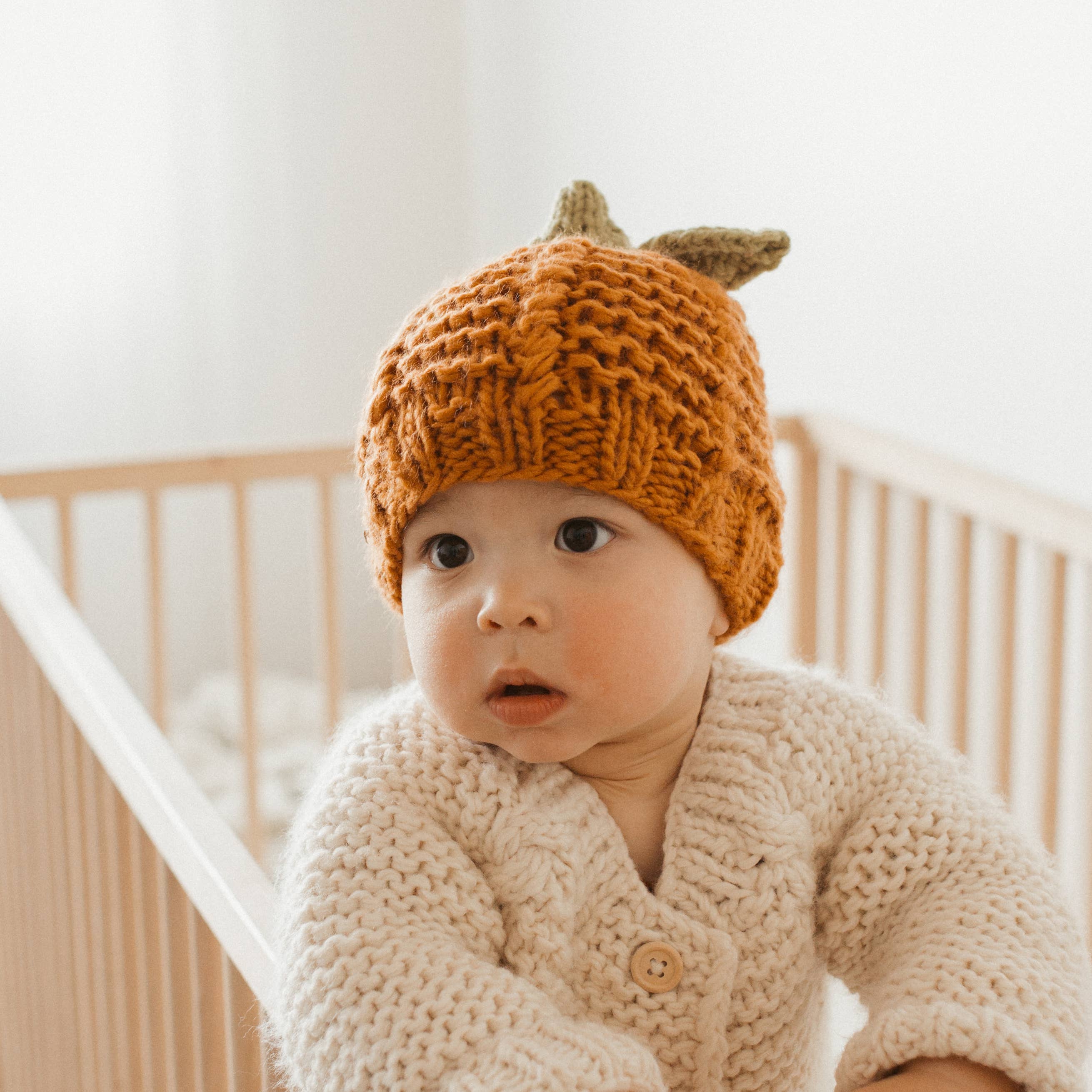 Pumpkin Knit Beanie Hat