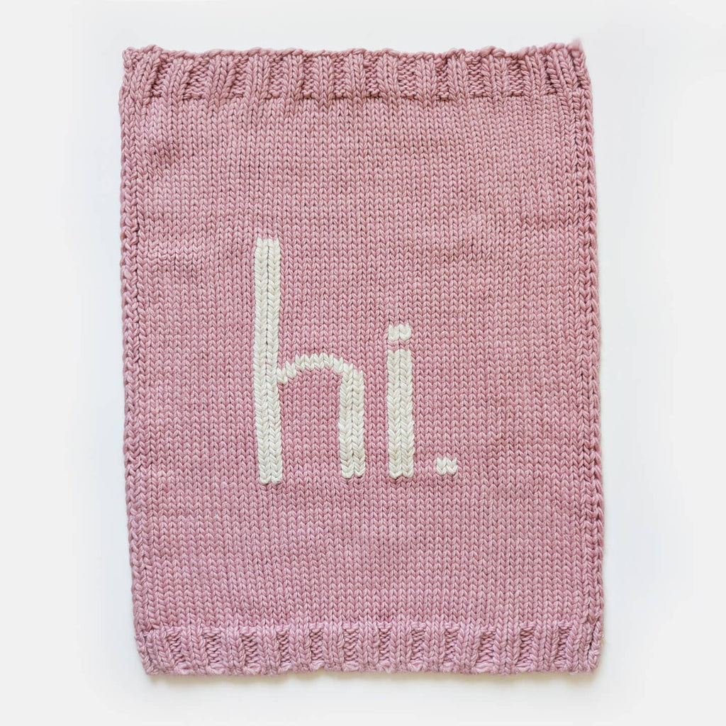 Hi. Hand Knit Baby Blanket