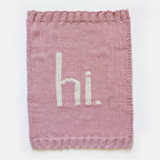 Hi. Hand Knit Baby Blanket