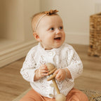 Heart Lace White Valentine Cardigan Sweater Baby & Toddler