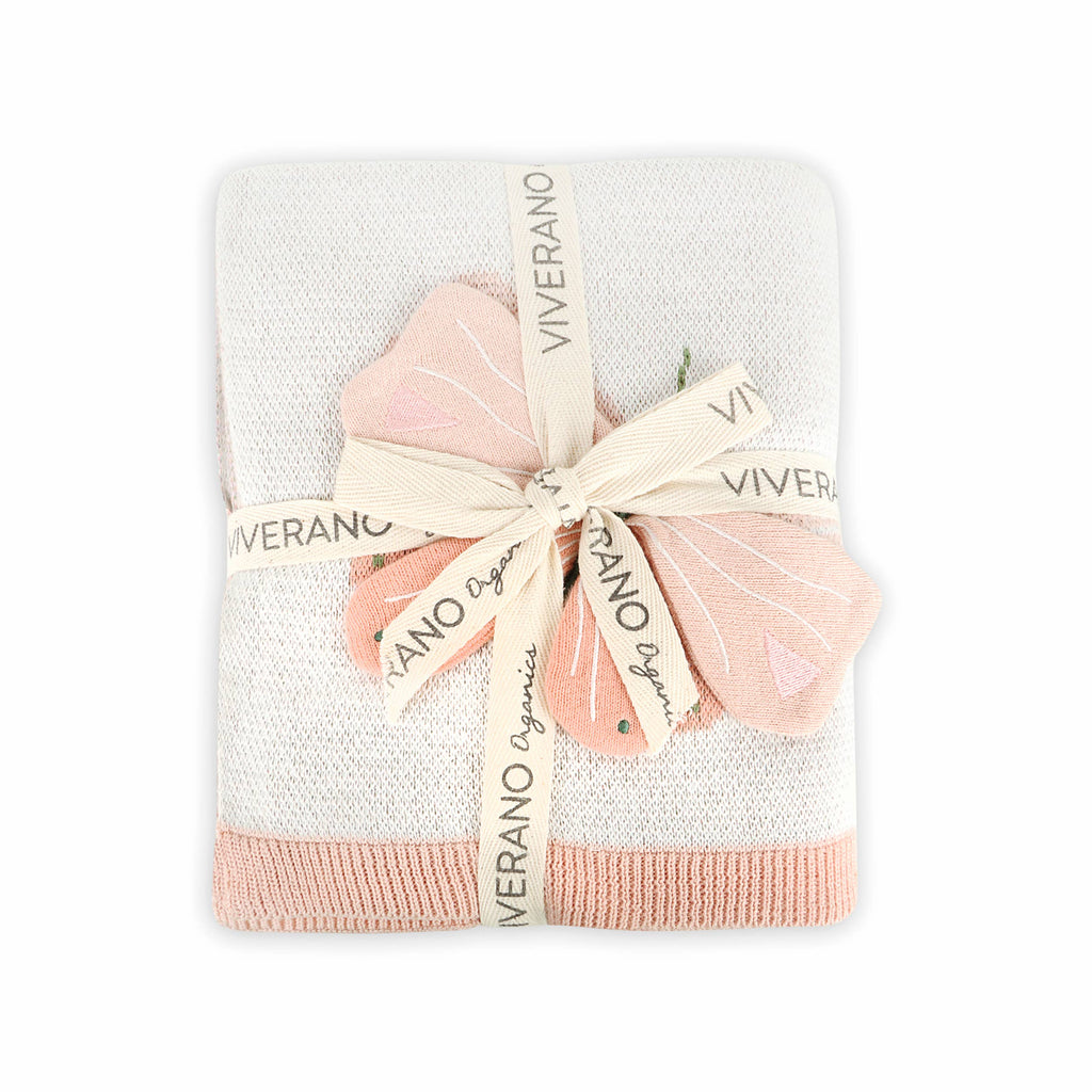 Bloom Butterfly 3D - Organic Jacquard Knit Baby Blanket