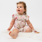 Ruffled Sleeves Shortall Romper