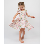 Ruffled Sleeves Twirl Dress