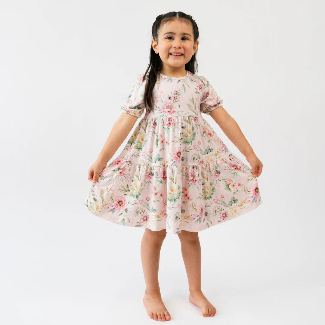 Short Sleeve Tiered Dress