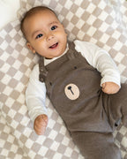 Bear Sweater Knit Baby Overall & Bodysuit Set (Organic)