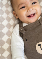 Bear Sweater Knit Baby Overall & Bodysuit Set (Organic)