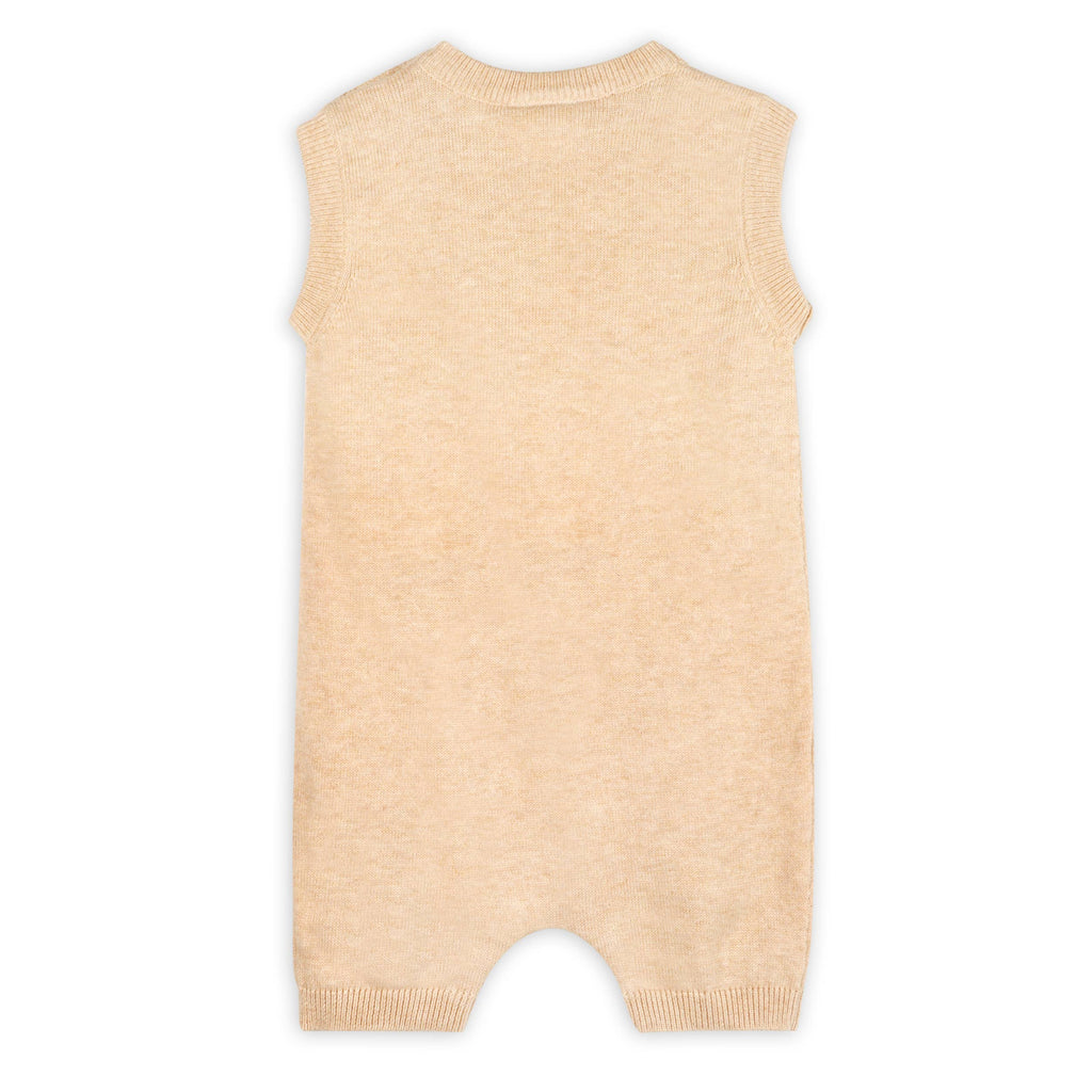 Bunny Rabbit Embroidered Sweater Knit Baby Romper