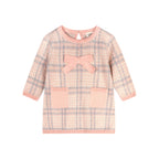 Sophie Bow Checkered Sweater Knit Baby Dress -Organic Cotton