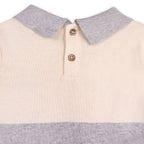 Cuddly Bear Applique Sweater Knit Collar Baby Pullover