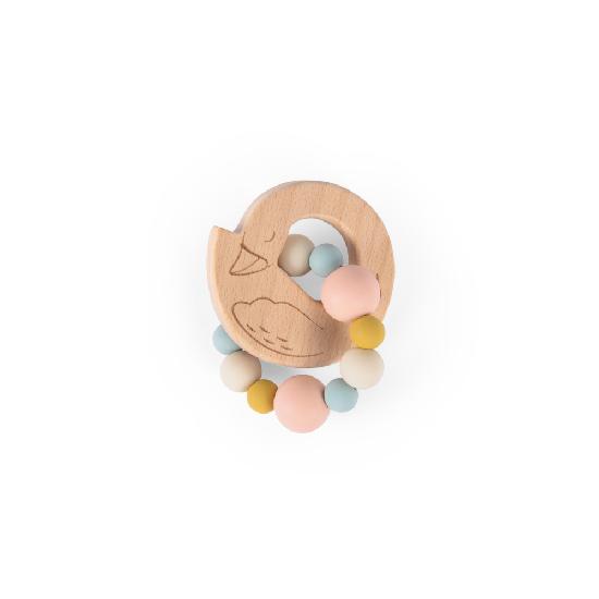 Petite ecole de danse - Swan Teething Ring Rattle