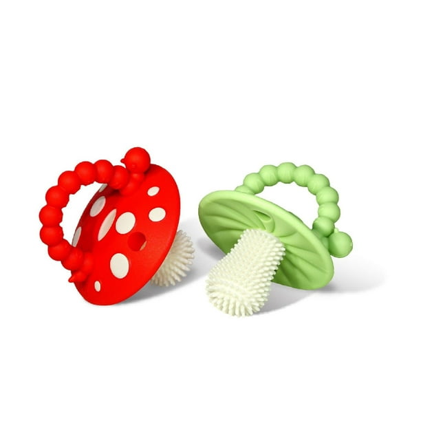 Chompy Mushroom Silicone Teether 2pk