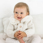 Fur Collar Natural Cardigan Sweater Baby & Toddler