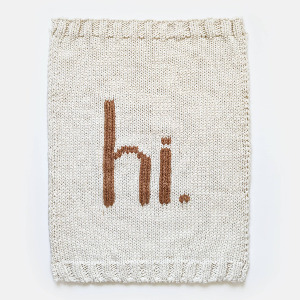 Hi. Hand Knit Baby Blanket