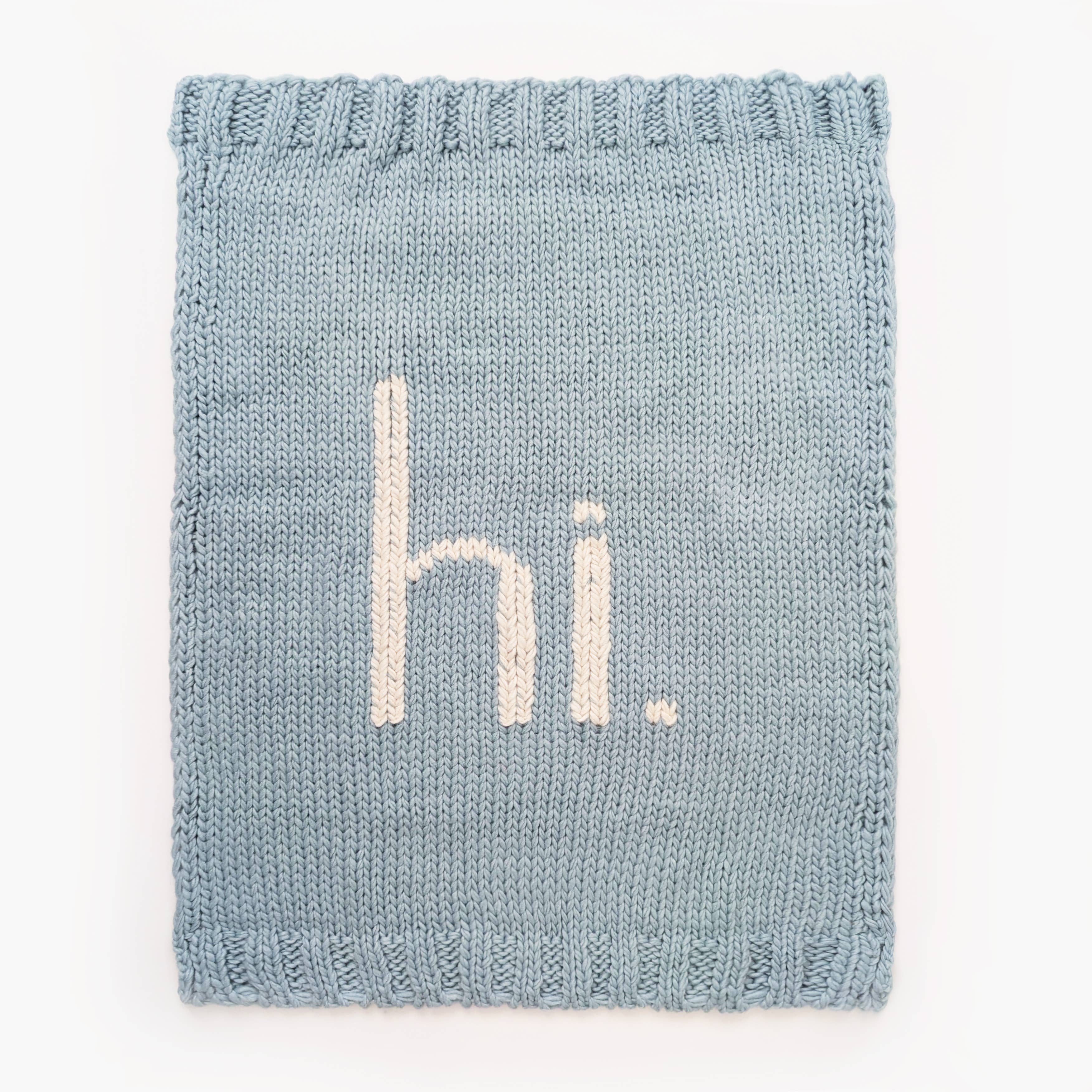 Hi. Hand Knit Baby Blanket