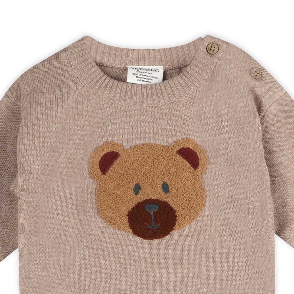 Bear Knit Baby Pullover & Pant Set