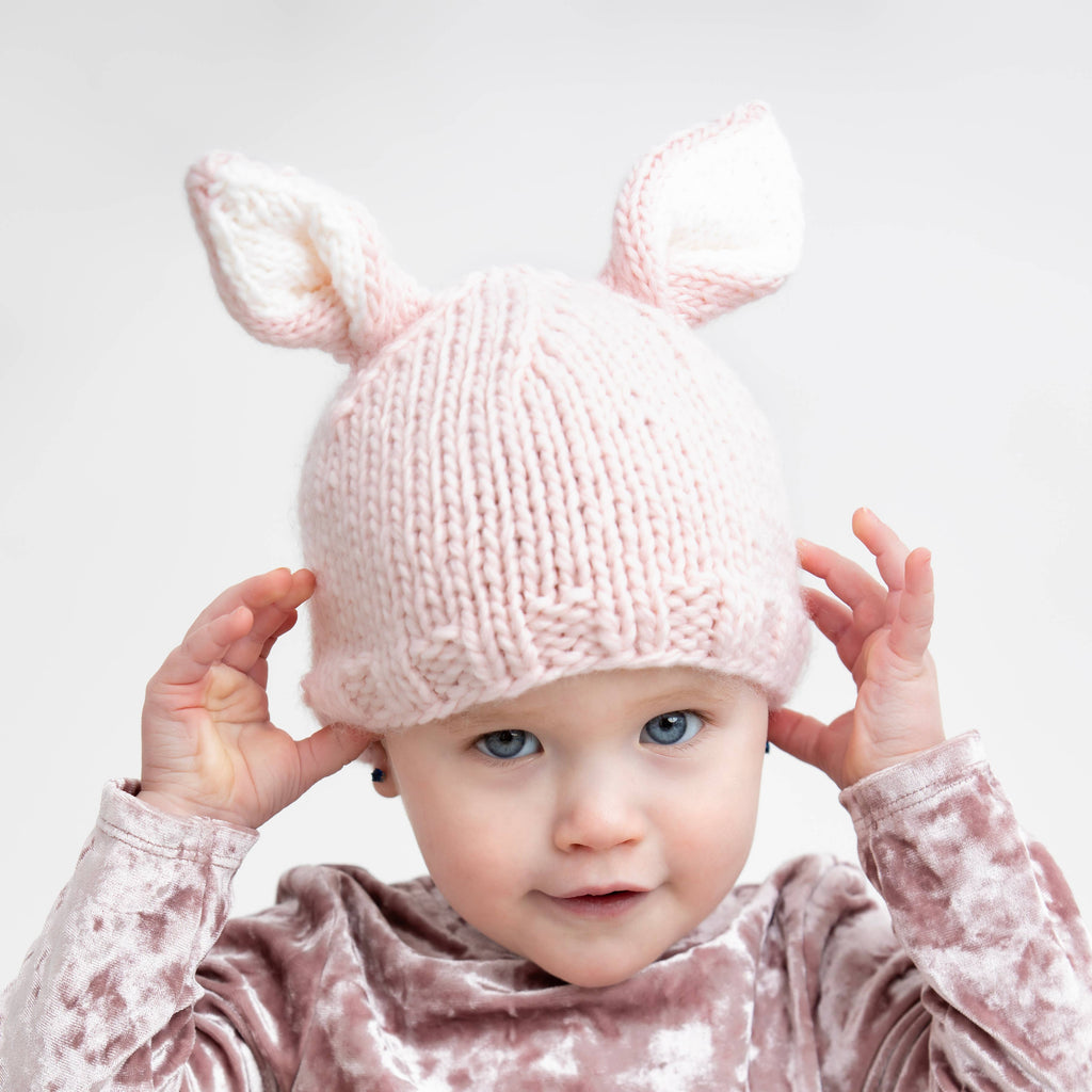 Bunny Ears Blush Beanie Hat Baby & Kids SALE