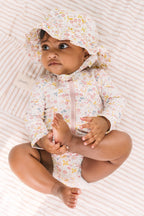 Long Sleeve Hip Ruffle One-Piece Swimsuit