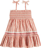Smocked Check Dress