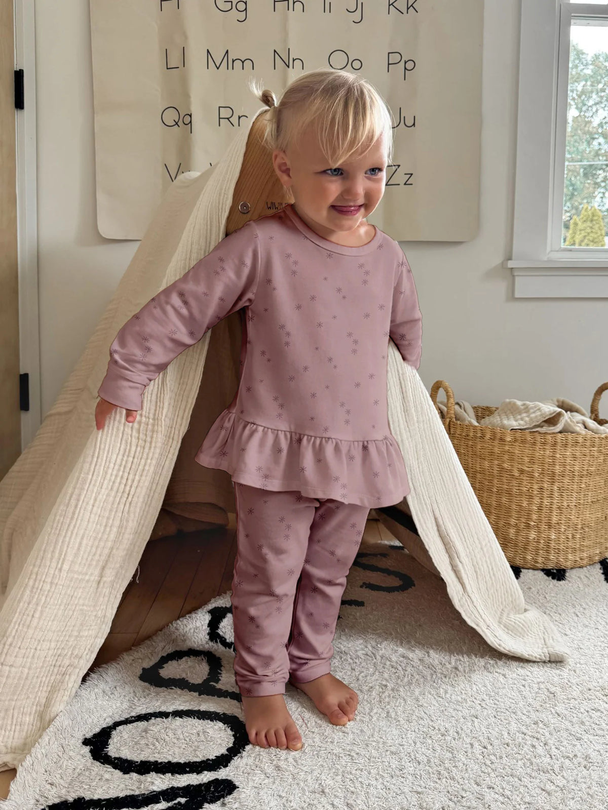 Two Piece Ruffled Fleece Sweatsuit