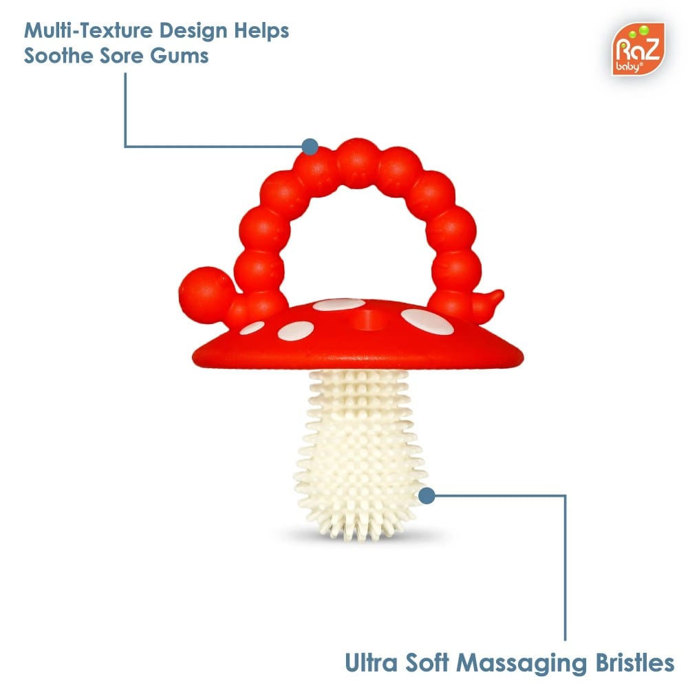 Chompy Mushroom Silicone Teether 2pk