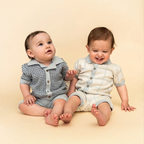 Miles Wave Textured Baby Shirt & Shorts Set (Organic Cotton)