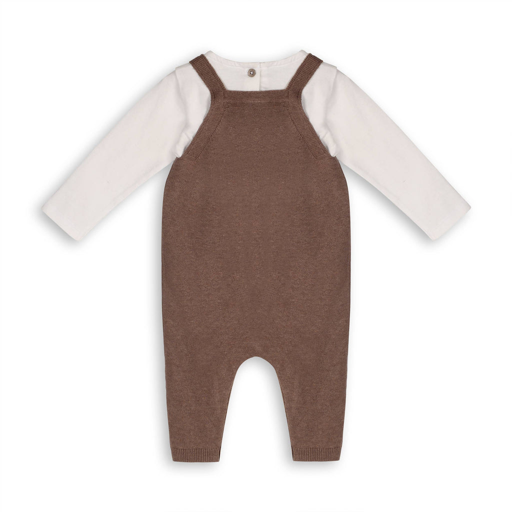 Bear Sweater Knit Baby Overall & Bodysuit Set (Organic)