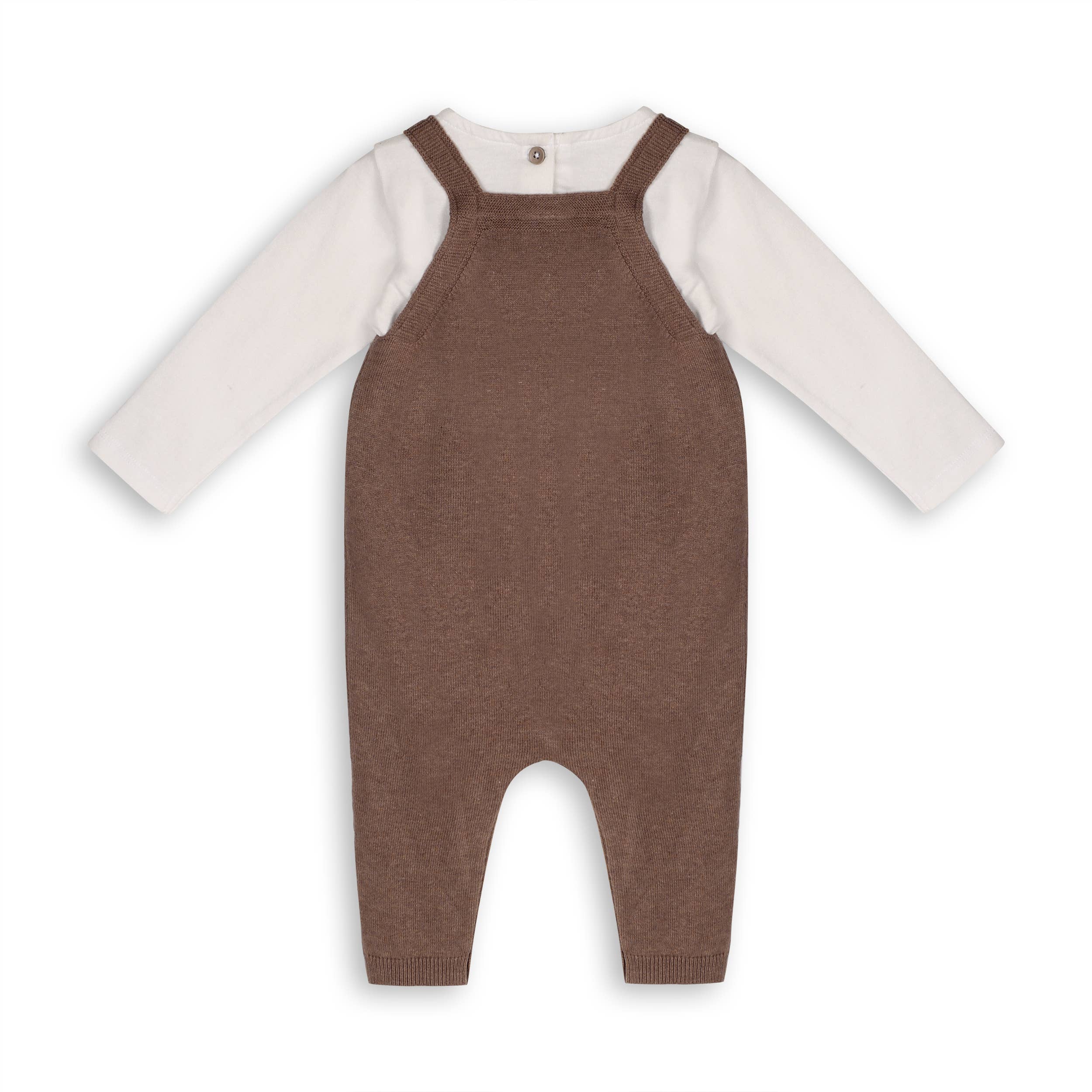 Bear Sweater Knit Baby Overall & Bodysuit Set (Organic)