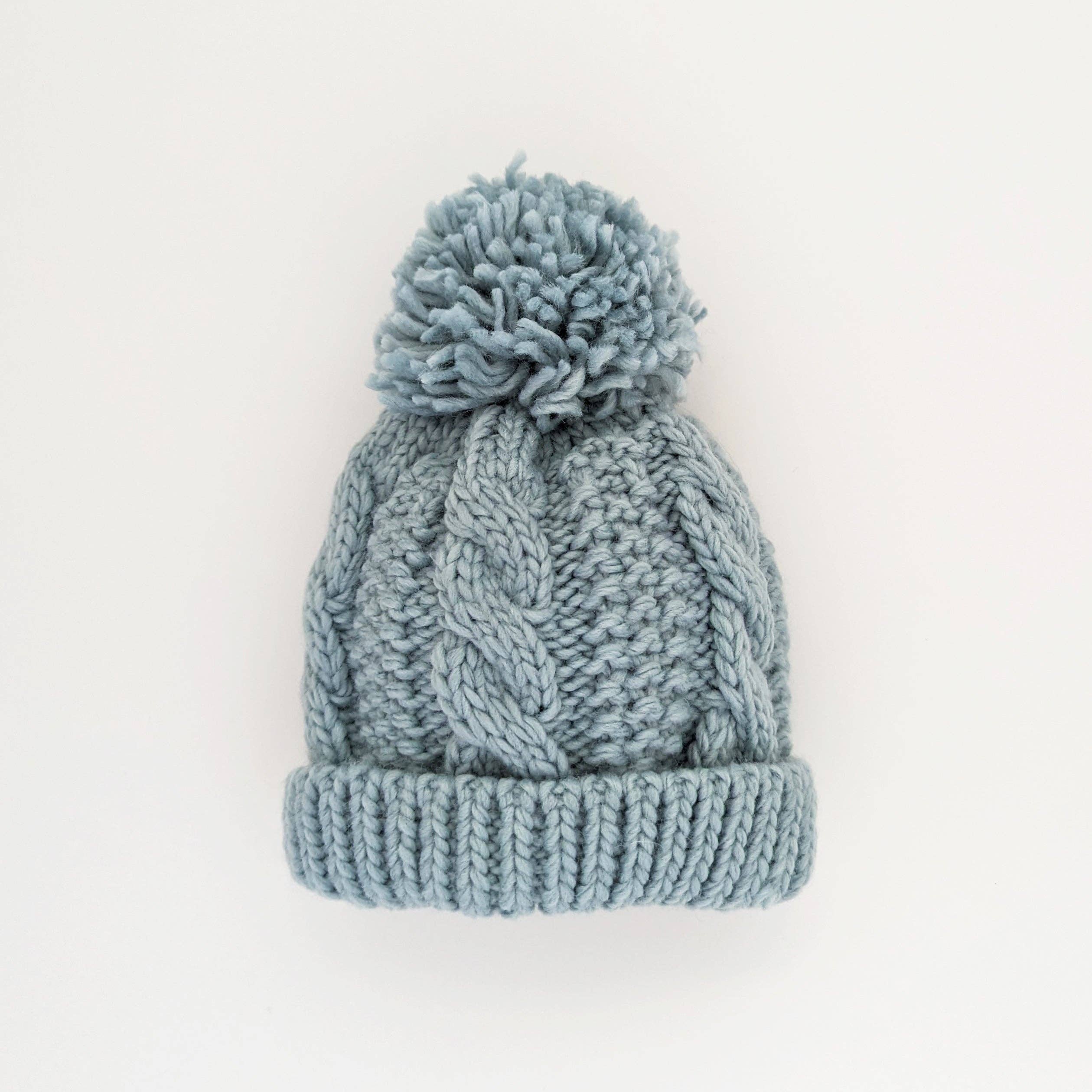 Cable Knit Pom Pom Hat