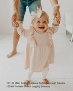 Milan Ruffle Bobble Baby Sweater Knit Dress (Organic Cotton)