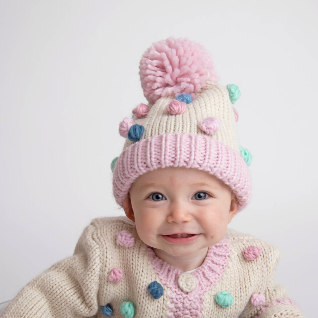 Pastel Popcorn Beanie Hat Baby & Kids