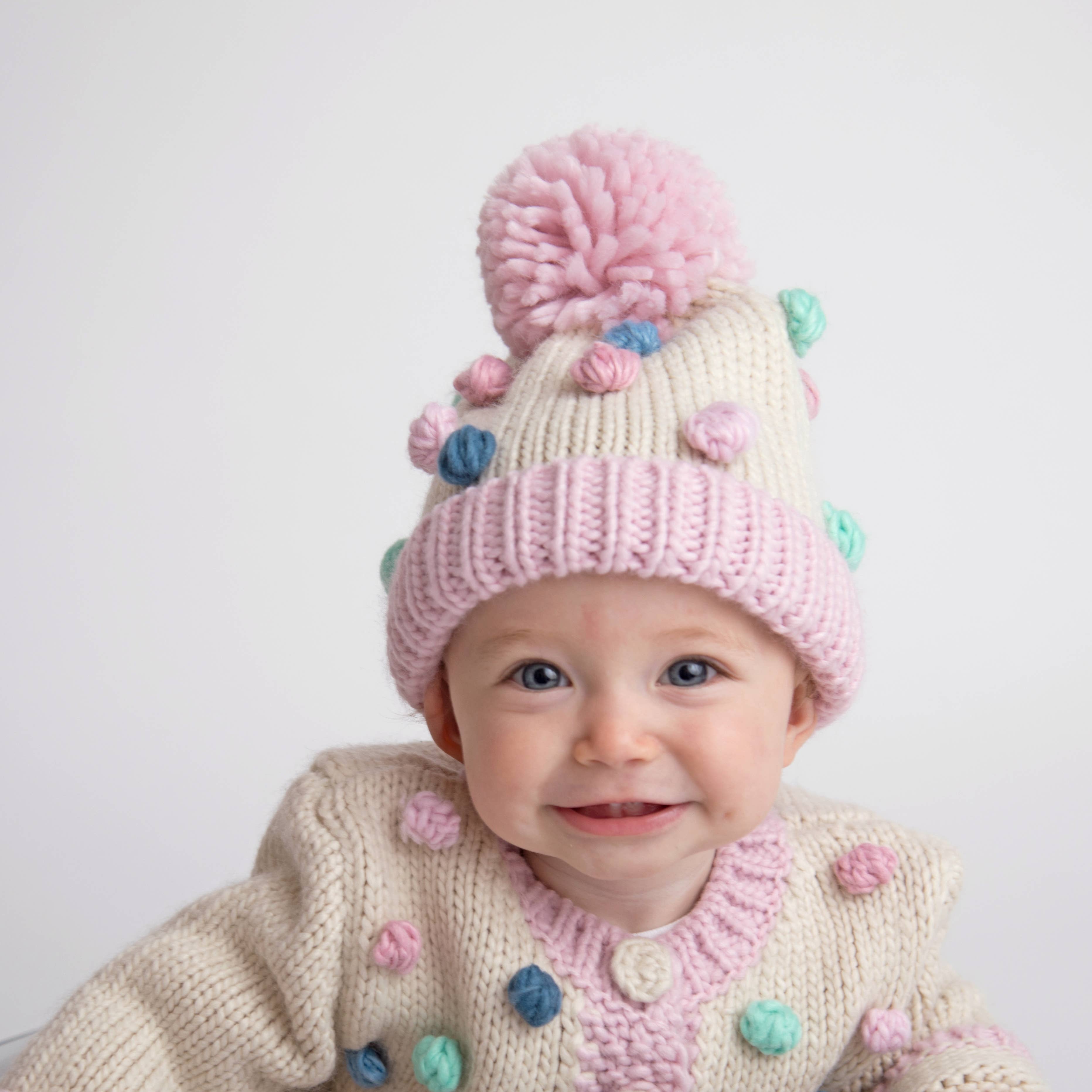 Pastel Popcorn Beanie Hat Baby & Kids