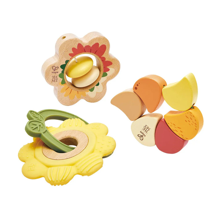 MET Artful Flowers Rattle Trio