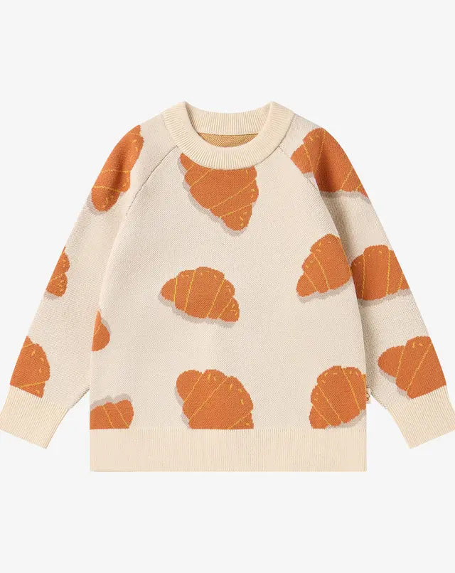 Cozy Croissants Knit Sweater