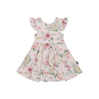Ruffled Sleeves Twirl Dress