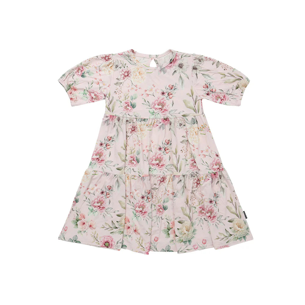 Short Sleeve Tiered Dress