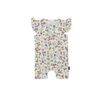 Ruffled Sleeves Shortall Romper